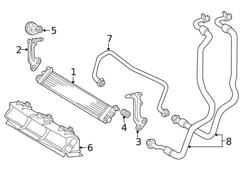 Oil Cooler for 2008 Mercedes-Benz SL55 AMG #0