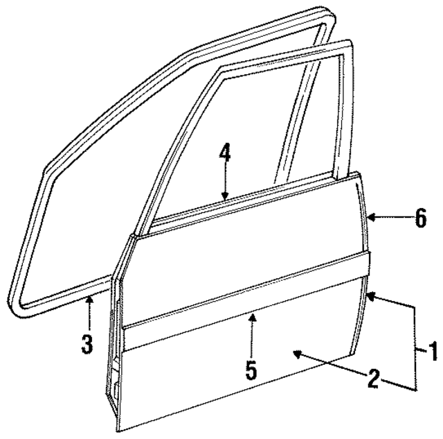 F3CZ6120124A - Body: Door Shell for Ford: Escort Image