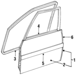F3CZ6120124A - Body: Door Shell for Ford: Escort Image
