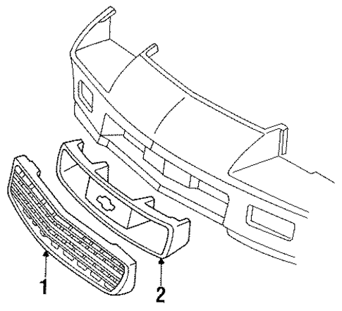 Grille & Components for 1991 Chevrolet Camaro #0