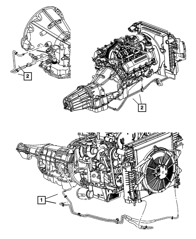 55037785AE - Cooling: Supply &amp; Return Tube &amp; Hose for Mopar Image