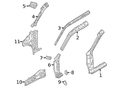 Hinge Pillar for 2025 Mitsubishi Outlander PHEV #0