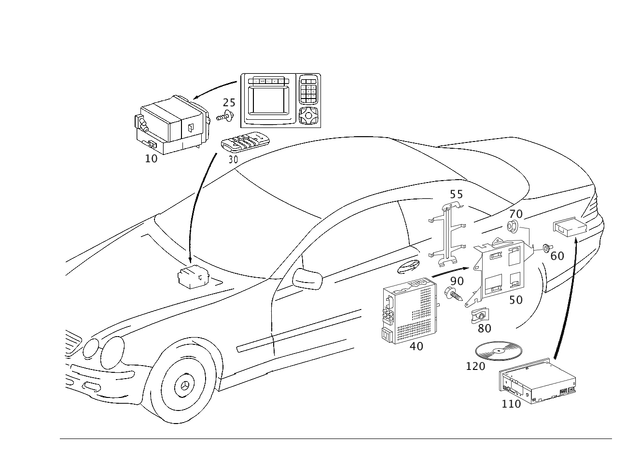 2208702489 - Electrical System: Operating Unit for Mercedes-Benz Image image