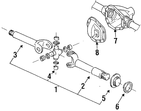 Carrier & Front Axles for 1997 Ford F-350 #0