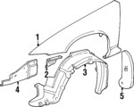 12528521 - Body: Fender for Pontiac: Grand Prix Image
