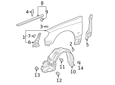 Fender & Components for 2003 Lexus GS300 #0