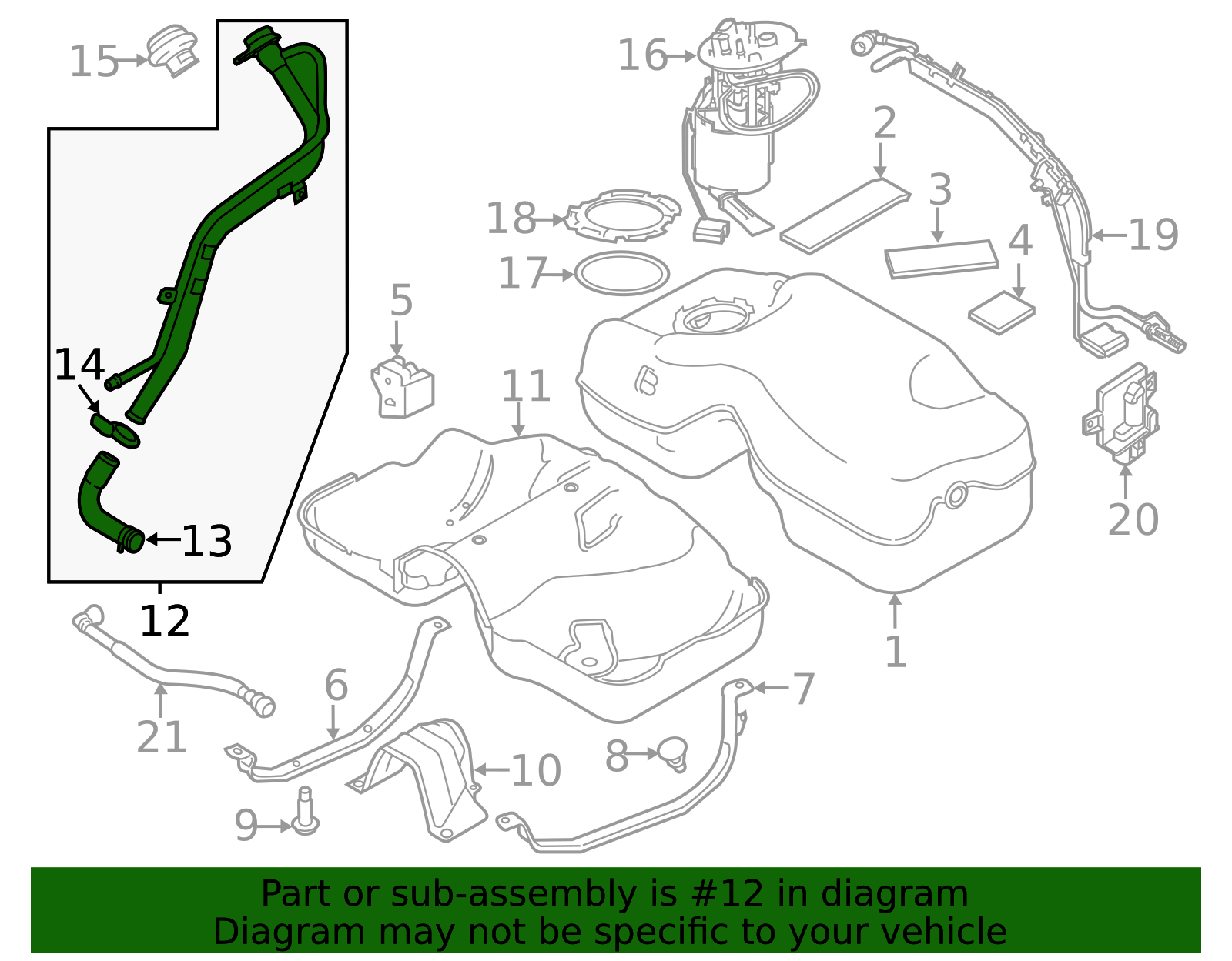 2018-2019 Land Rover Discovery Sport Fuel Tank Filler Neck LR104413 ...