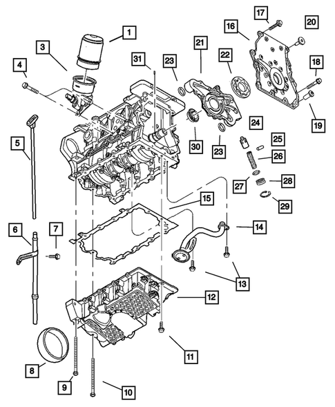 Engine Oiling for 2005 Chrysler PT Cruiser #0