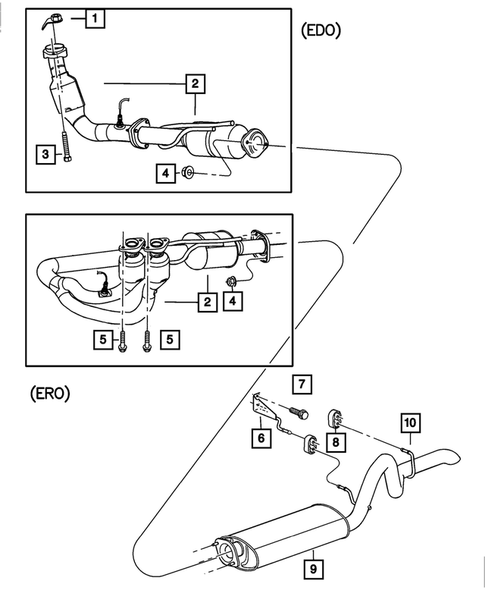 Exhaust System for 2006 Jeep Wrangler #0