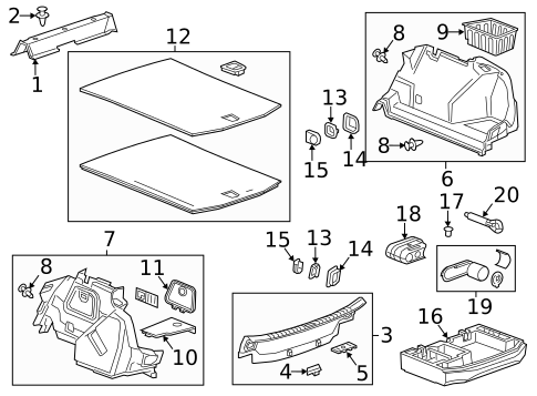 Interior Trim - Rear Body for 2015 Cadillac ATS #1