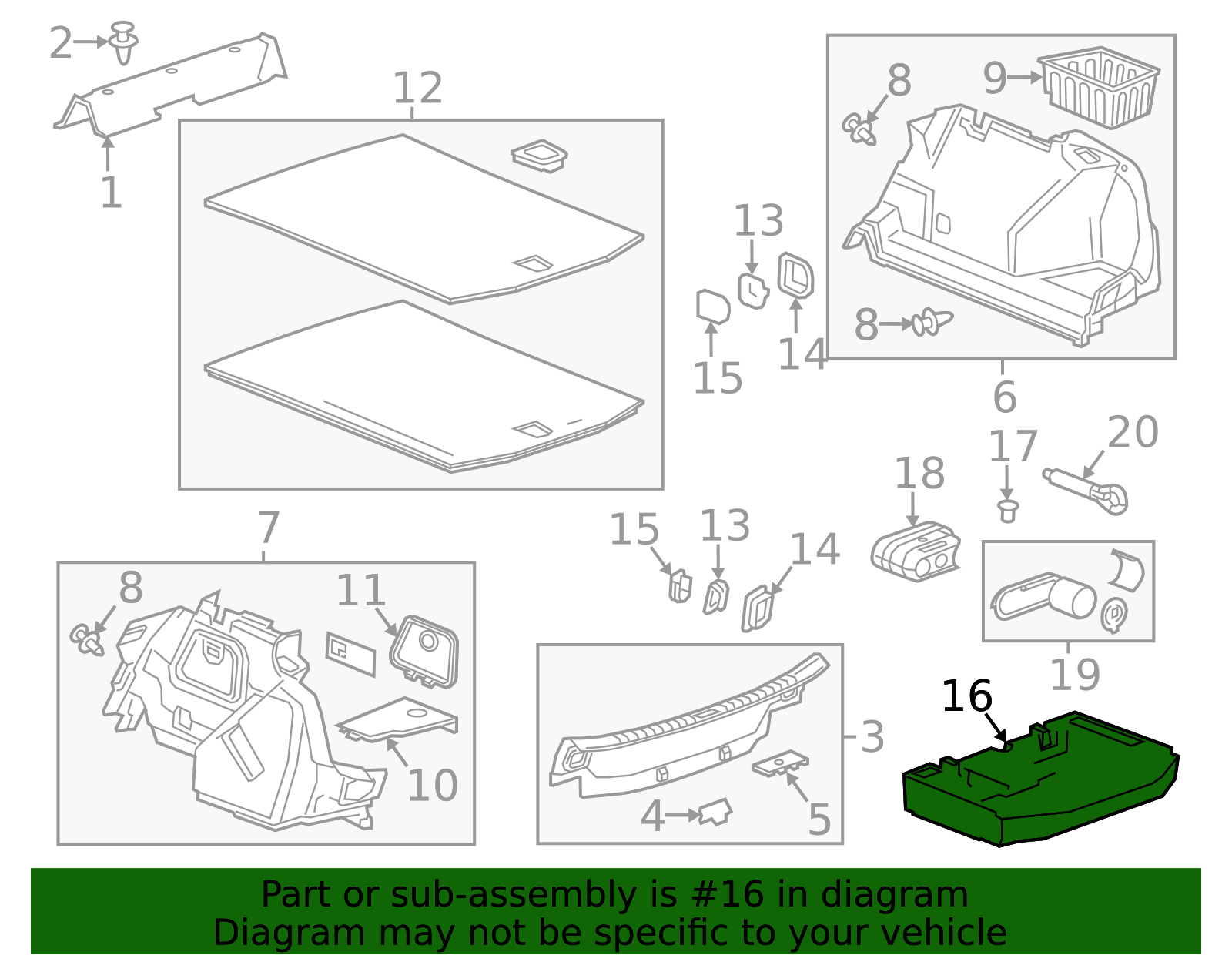 Rear Compartment Floor Panel Trim Support 22844337 | AutoNationParts.com