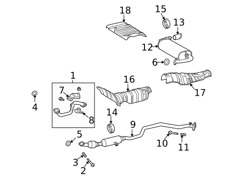 Brackets, Flanges & Hangers for 2010 Pontiac Vibe #0