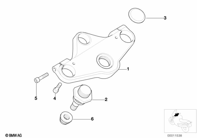 31427681040 - Front Axle, Front Suspension: Ball Joint - 0.4Nm for BMW-Motorrad Image