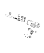 68644042AA - Front Axle; American Axle 235 MM Dual Rear Wheel; Differential and Drive Line: Axle Intermediate Shaft for Ram: 2500, 3500 Image