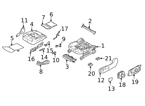 Front Seat Components for 2020 Land Rover Defender 90 #0