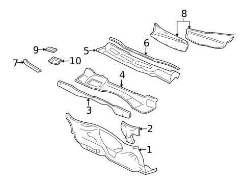 Cowl for 2002 Chevrolet Impala #0
