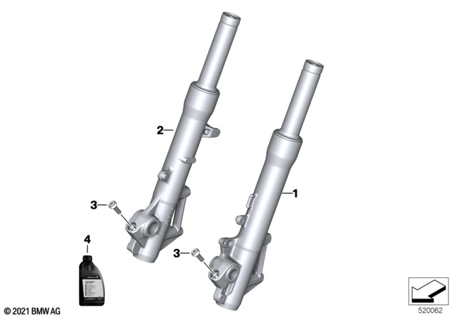 7129907381 - Front Axle, Front Suspension: Fillister-Head Screw - M8X30-8.8-ZNNIV for BMW-Motorrad Image
