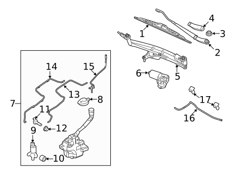 Wiper & Washer Components for 2009 Ford Taurus X #0
