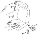 8695094A10 - : Buckle for Nissan: Sentra Image