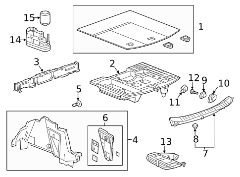 Interior Trim - Rear Body for 2016 Cadillac ATS #5