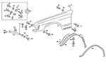 1268811301 - Attachment Parts: Front Fender for Mercedes-Benz Image