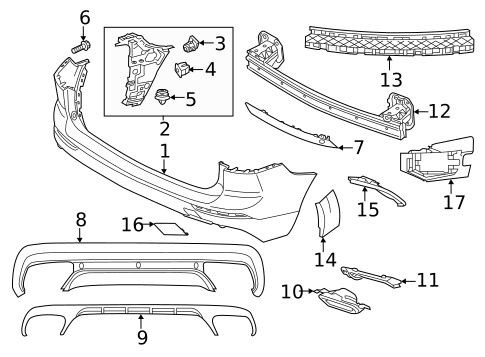 Bumper & Components - Rear for 2025 Volvo XC60 #2