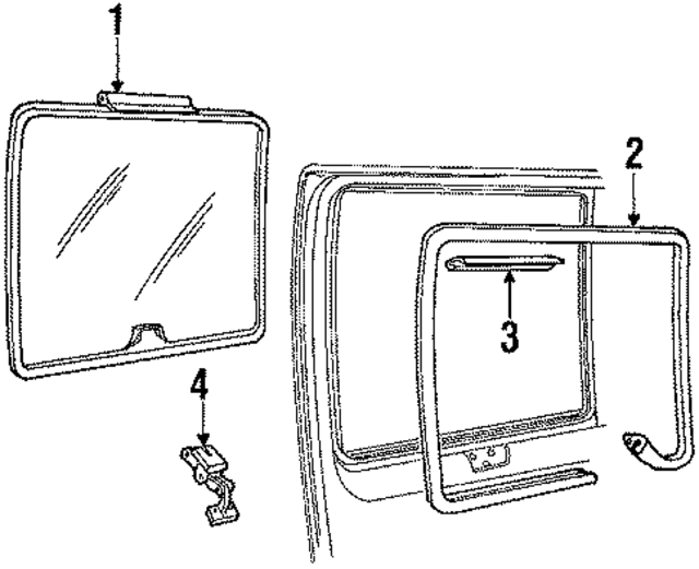 E4UZ1525722G - Body: Glass for Ford: E-150 Econoline, E-150 Econoline Club Wagon, E-250 Econoline, E-250 Econoline Club Wagon, E-350 Econoline, E-350 Econoline Club Wagon Image