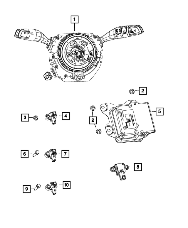 68351726AD - Restraints: Steering Control Module for Jeep: Grand Cherokee, Grand Cherokee L Image