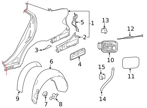 Fuel Door for 2014 Mercedes-Benz C63 AMG #0