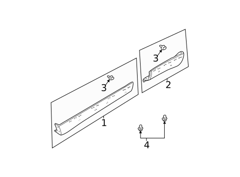 Exterior Trim - Pillars for 2003 Mazda Tribute #0