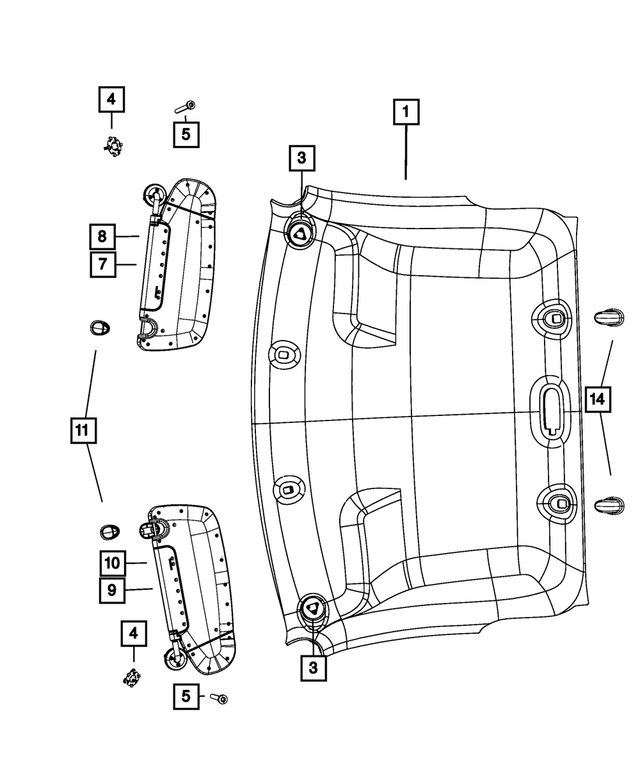 5UN98BD1AC - Interior Trim: Headliner for Mopar Image