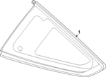 PR3Z6329711A - : Quarter Glass for Ford Image