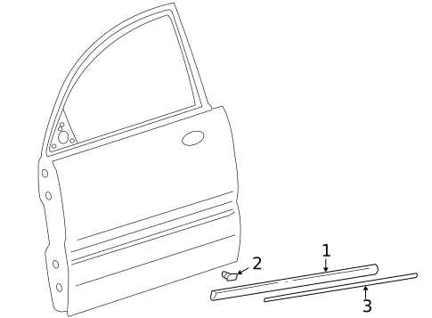 Exterior Trim - Front Door for 2001 Hyundai XG300 #0