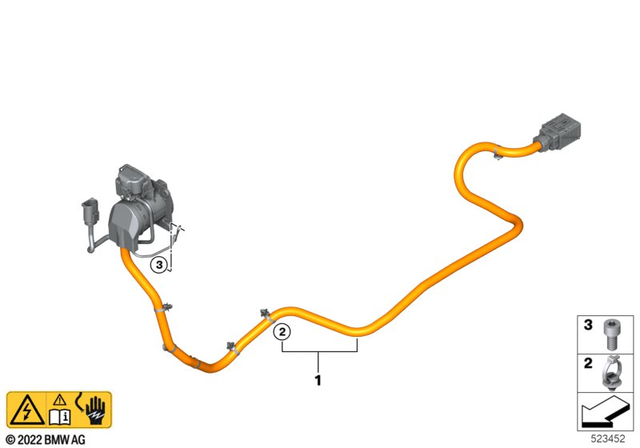 61138375988 - General Electrical System: Cable Strap with Bracket - Ã˜=7.9/L=150 for BMW-Motorrad Image