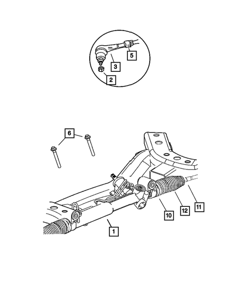 Steering Gear for 2007 Dodge Magnum #0