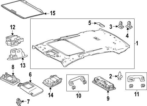 Interior Trim - Roof for 2025 Toyota Camry #2