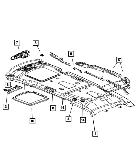 Headliners-Visors-Assist Straps for 2010 Chrysler Town & Country #0