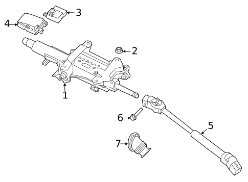 Steering Column Assembly for 2013 Porsche Boxster #0