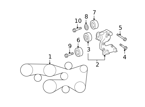 Belts & Pulleys for 2009 Toyota FJ Cruiser #0