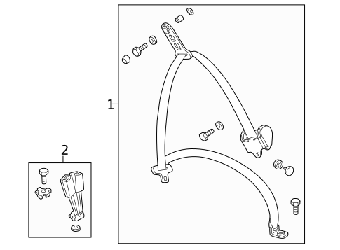 Rear Seat Belts for 2000 Mercedes-Benz E320 #2