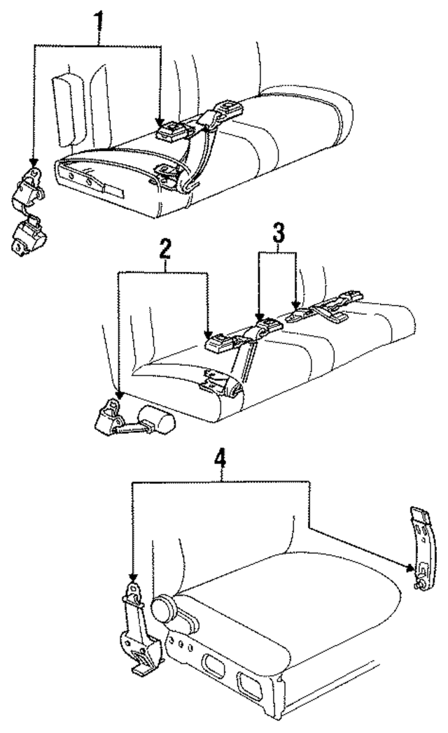 E99Z12613B84D - Electrical: Seat Belt Assembly for Ford: Aerostar Image