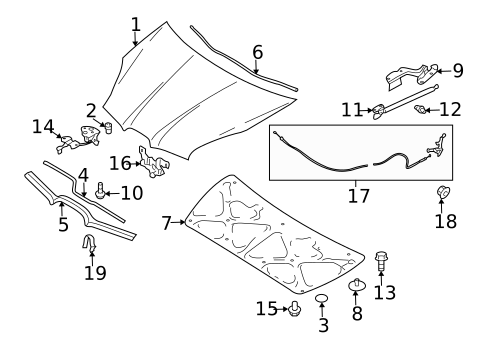 Hood & Components for 2007 Subaru B9 Tribeca #0