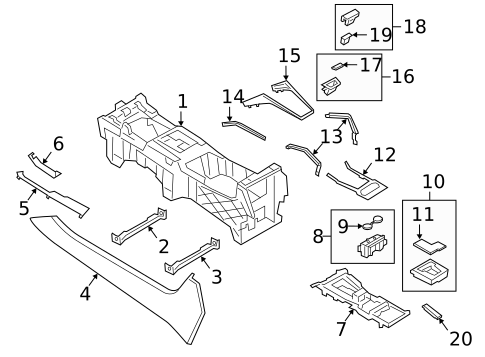Center Console for 2022 Porsche Cayenne #1