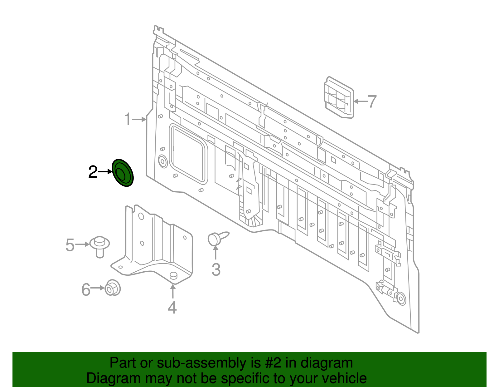 Back Panel Plug - Nissan (92570-VB000)