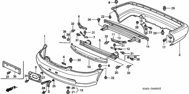 Bumper for 1997 Honda Civic #0