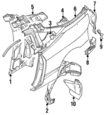 MB959330 - : End Panel for Mitsubishi: Eclipse Image