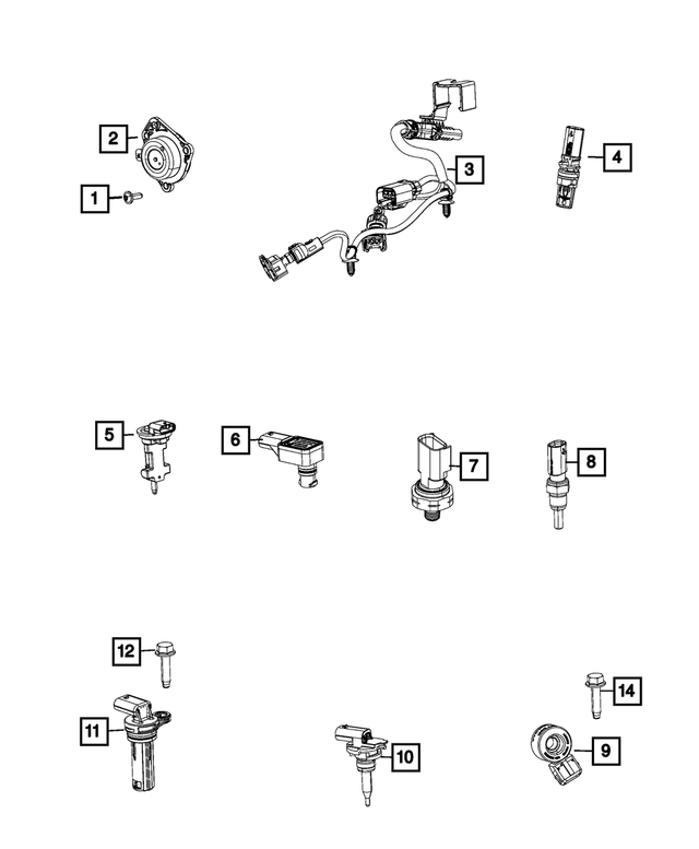 68217702AD - Electrical: Fluid Temperature Sensor for Mopar Image