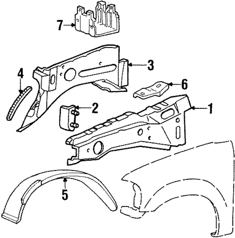 Structural Components & Rails for 2000 Lincoln Navigator #0