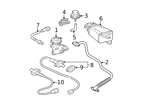Emission Components for 2002 Toyota Tacoma #1