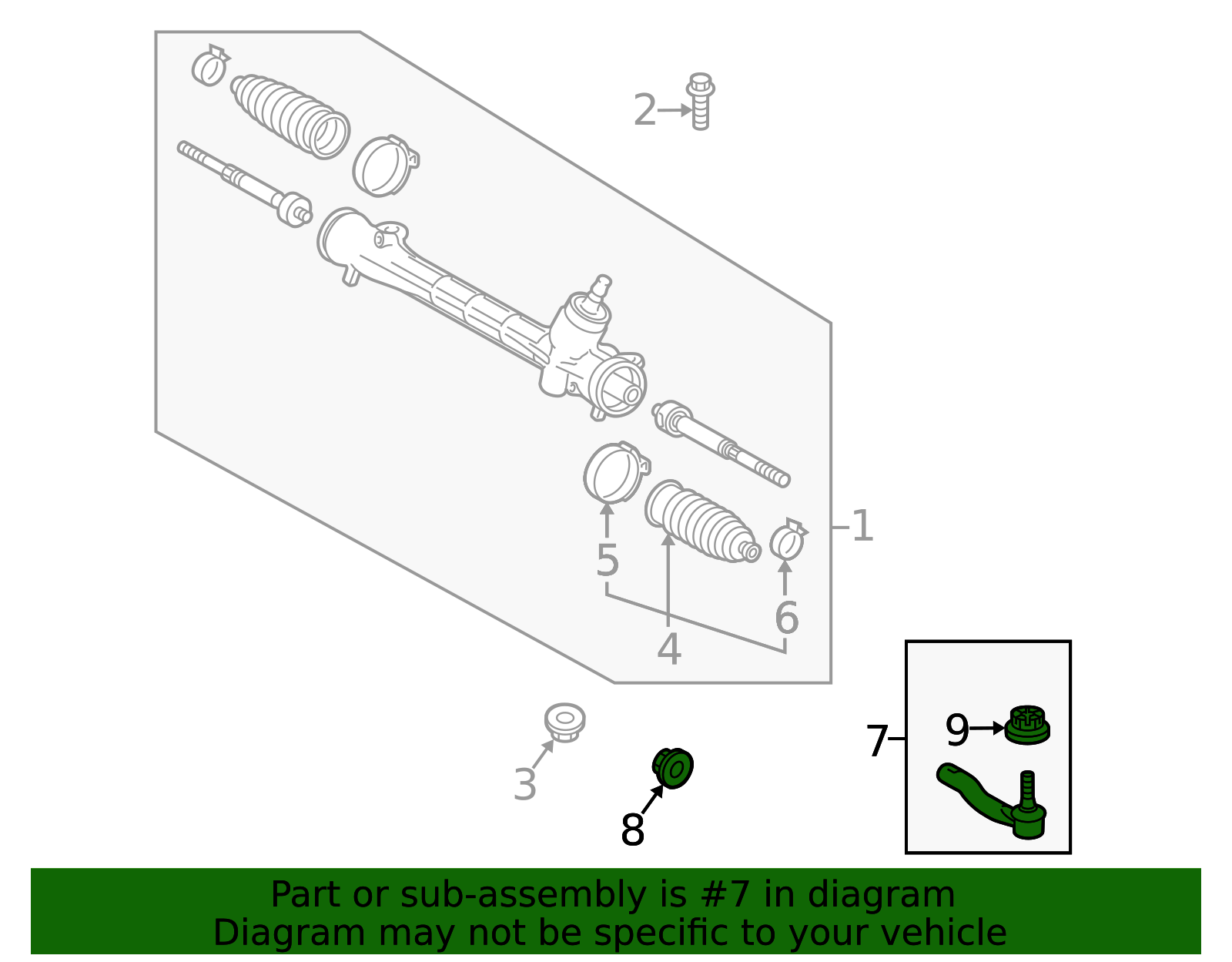 thumbnail image 2 of API Front Left Outer Tie Rod End For 2010-2015 Toyota Prius - Part #87799FQ - 1-Year Warranty 2 of 5